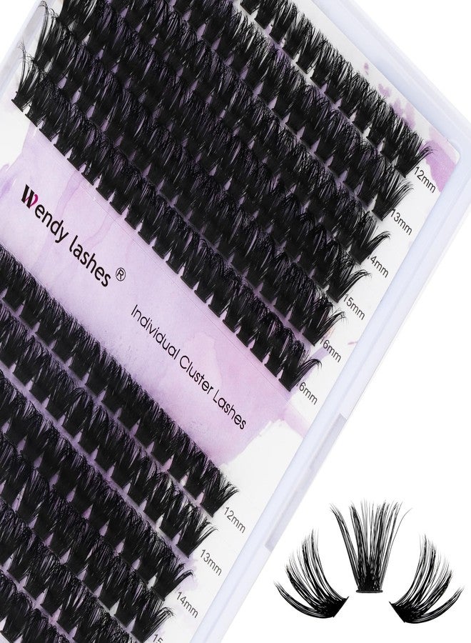 WENDY LASHES Lash Clusters 60D/80D Eyelash Clusters Fluffy DIY Lash Extensions Wispy D Curl Lashes Clusters Mixed Length 12-16mm Fluffy Individual Lash Clusters Eyelash Extensions for DIY Lashes at Home - Image 1